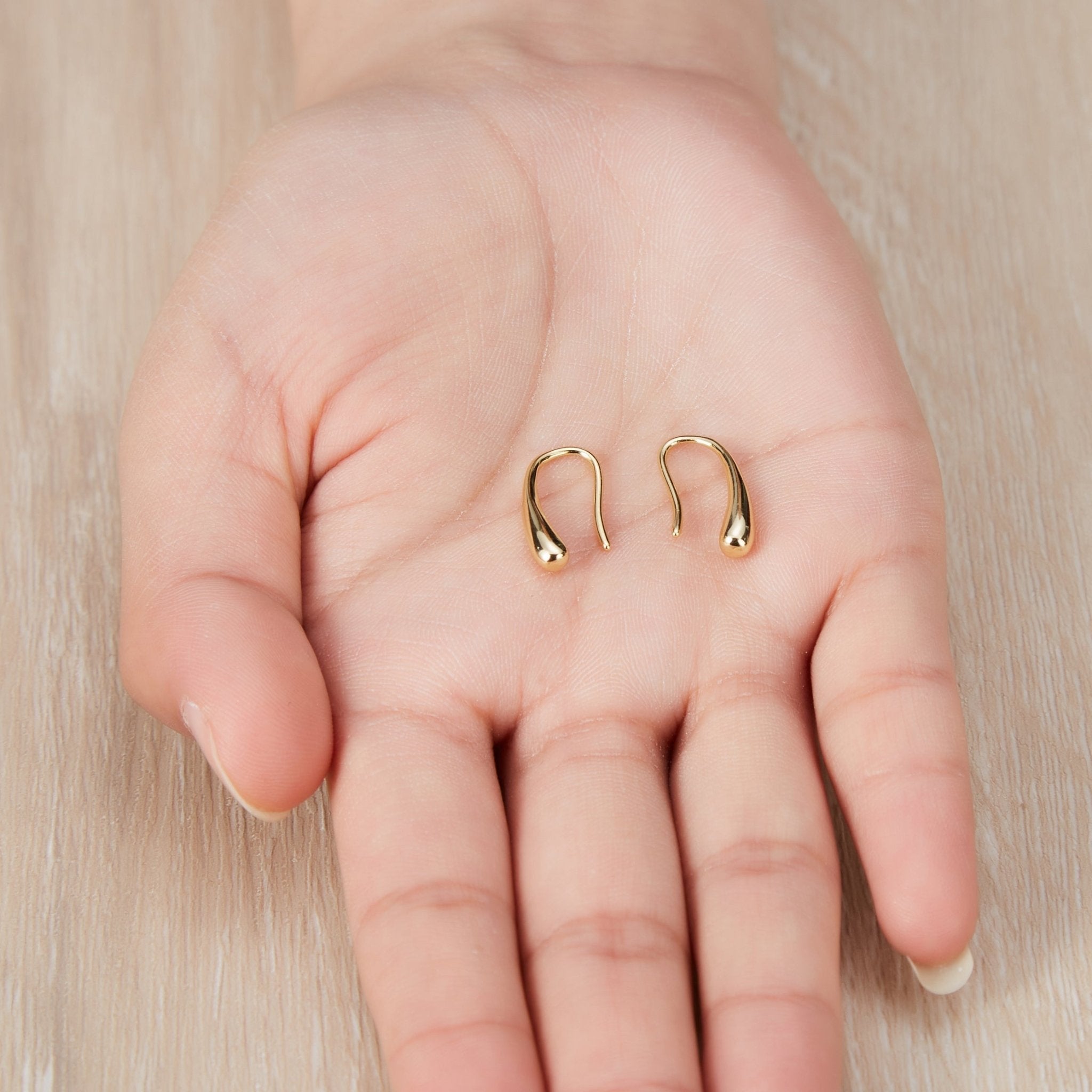 18k Gold Plated Sterling Silver Teardrop Earrings