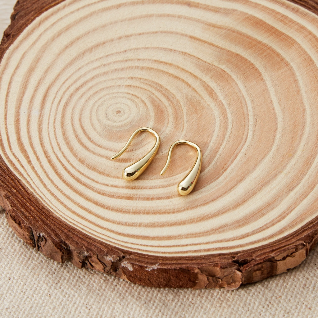18k Gold Plated Sterling Silver Teardrop Earrings