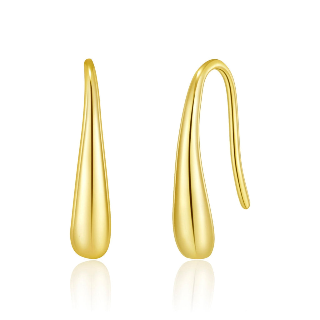 18k Gold Plated Sterling Silver Teardrop Earrings