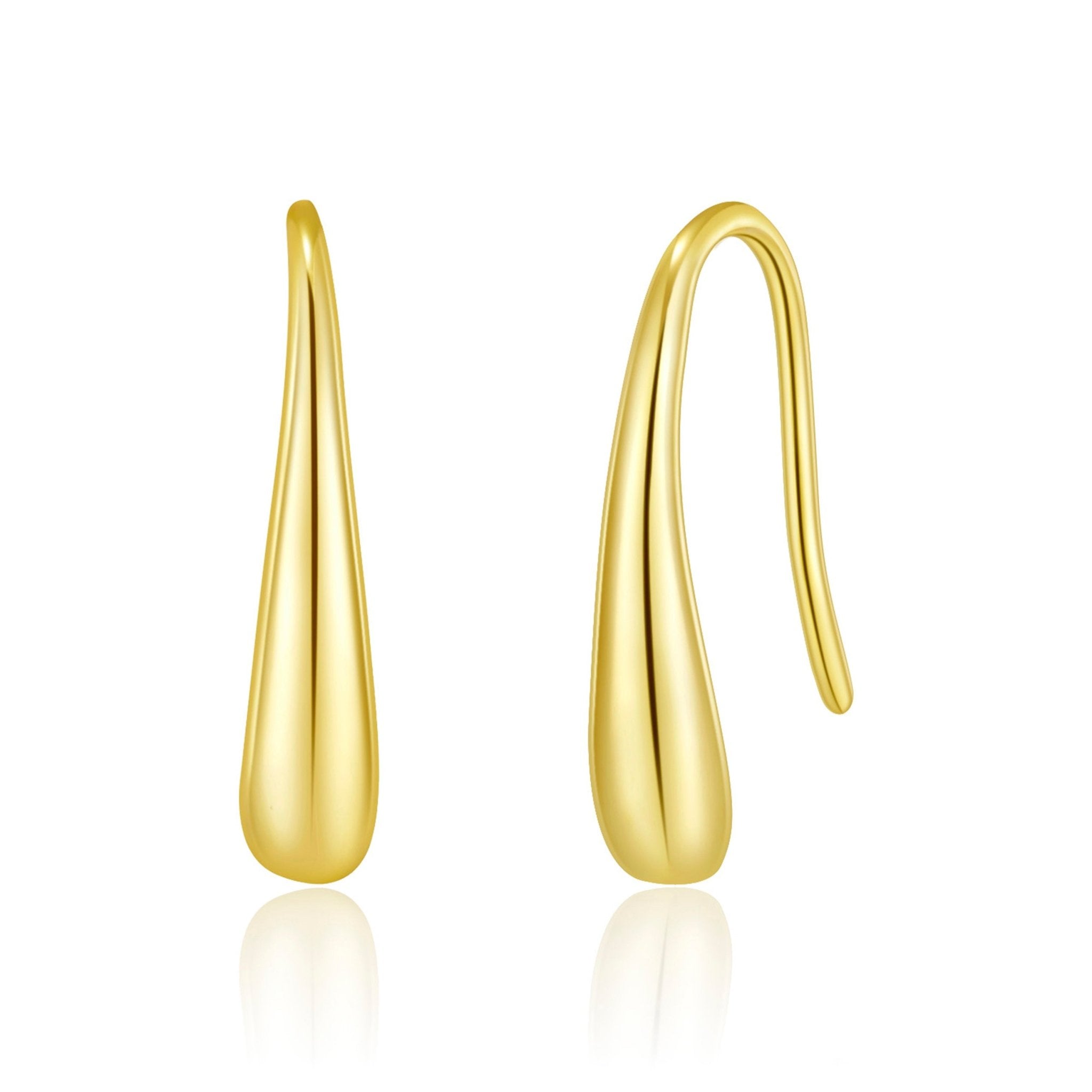 18k Gold Plated Sterling Silver Teardrop Earrings