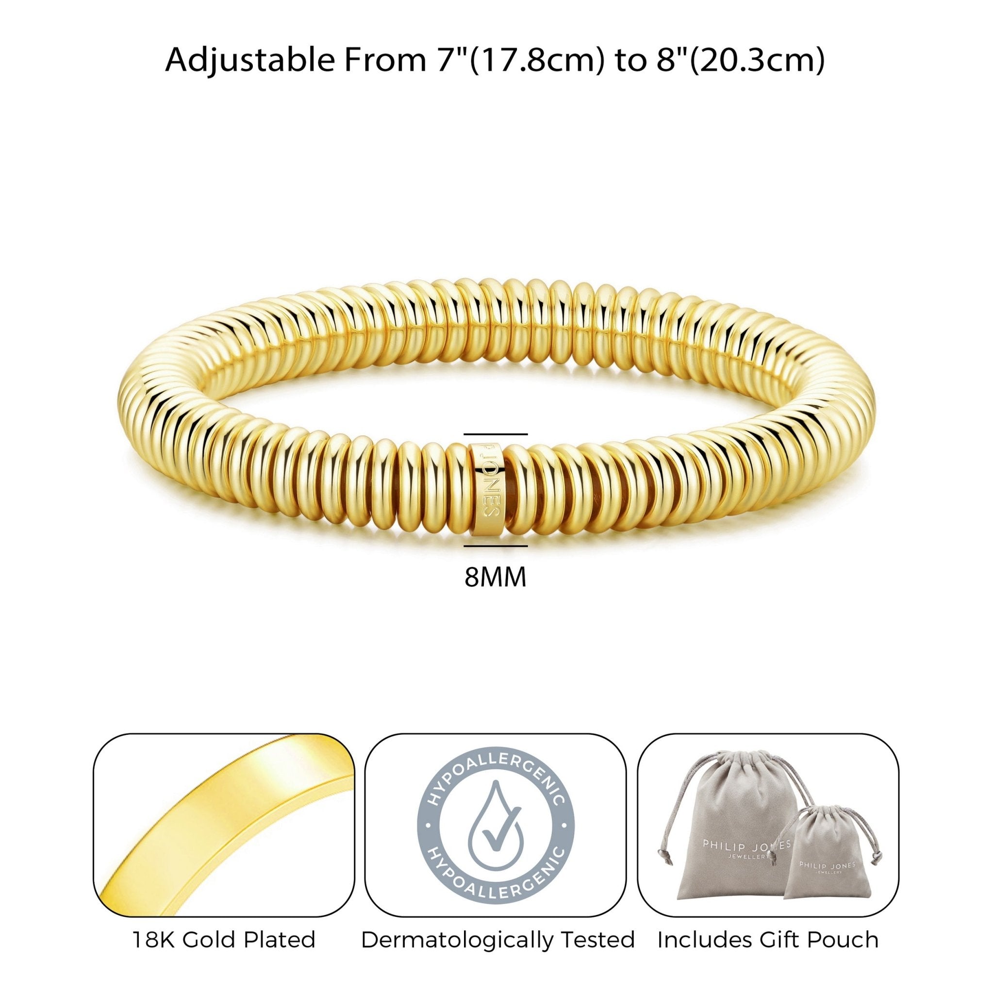 18k Gold Plated Sweetie Stretch Bracelet