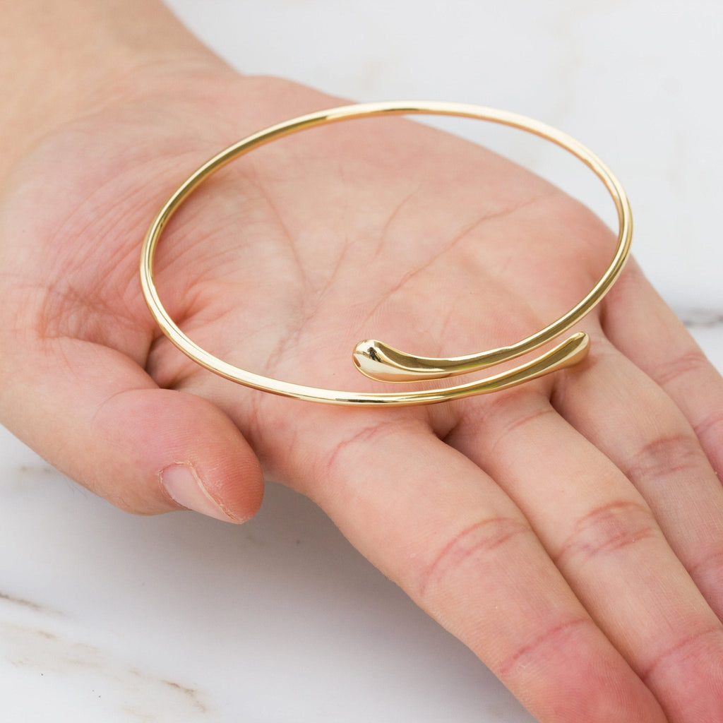 18k Gold Plated Teardrop Bangle