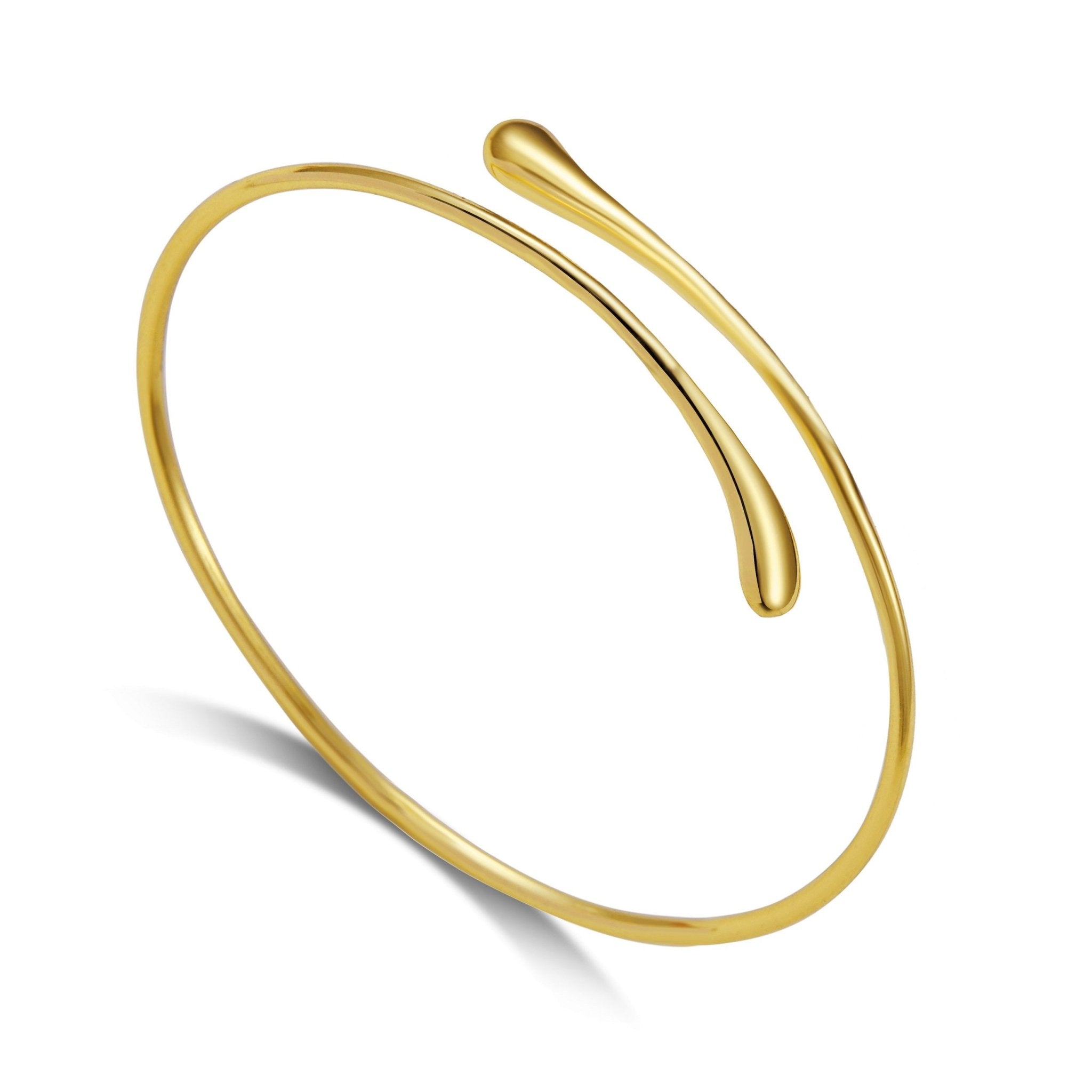 18k Gold Plated Teardrop Bangle