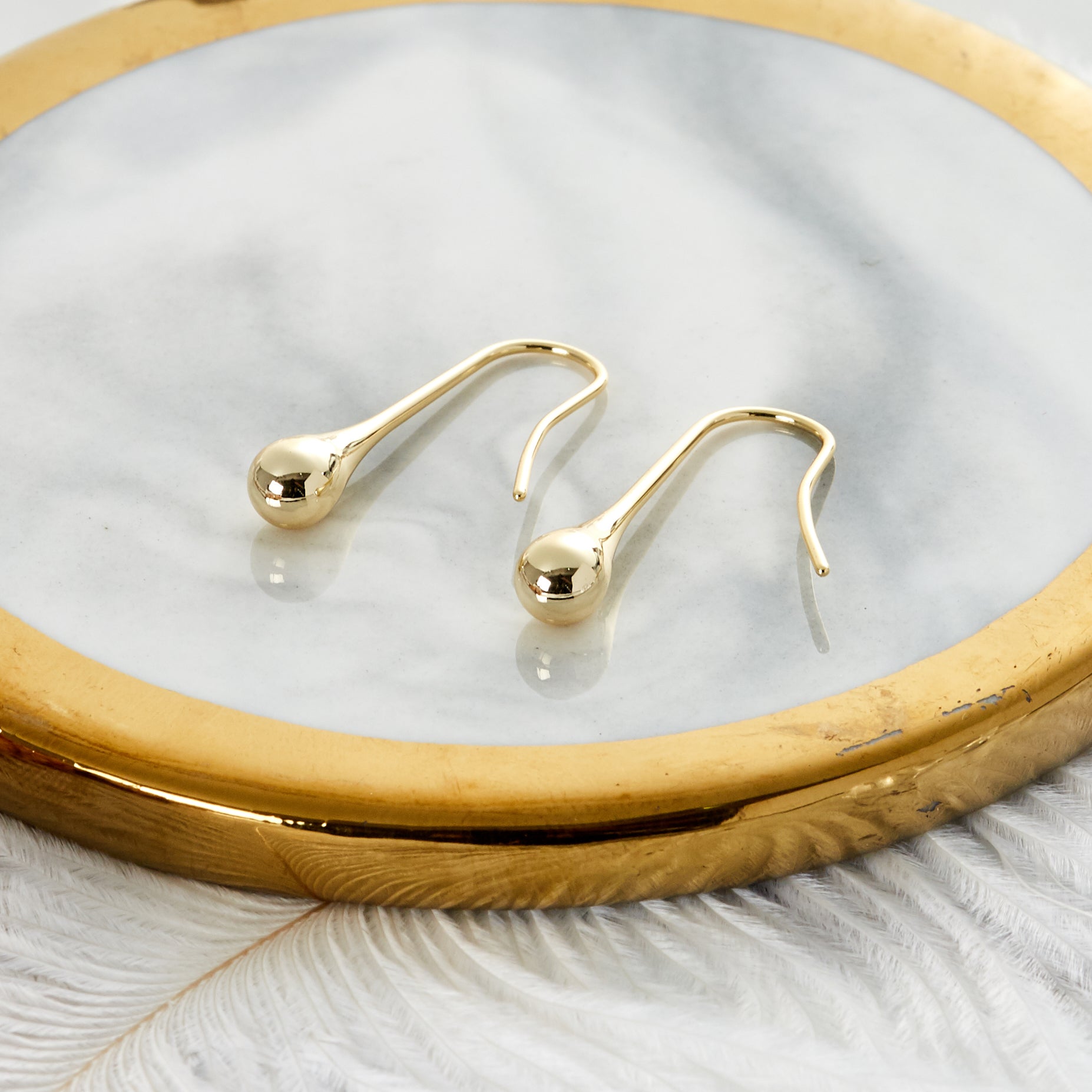 18k Gold Plated Teardrop Earrings