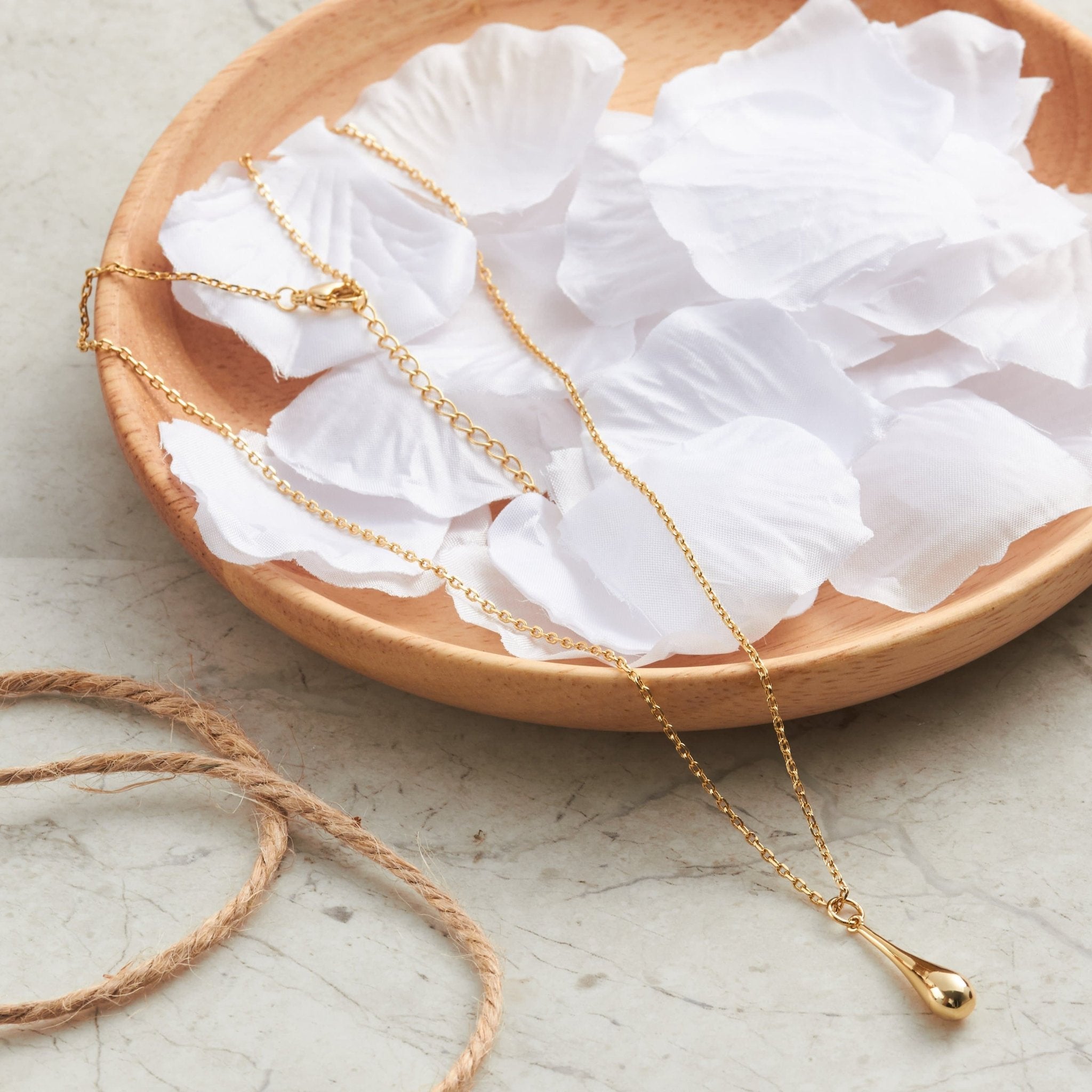 18k Gold Plated Teardrop Necklace