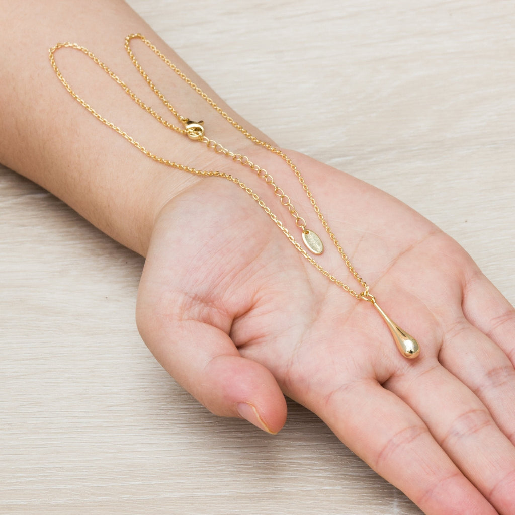 18k Gold Plated Teardrop Necklace