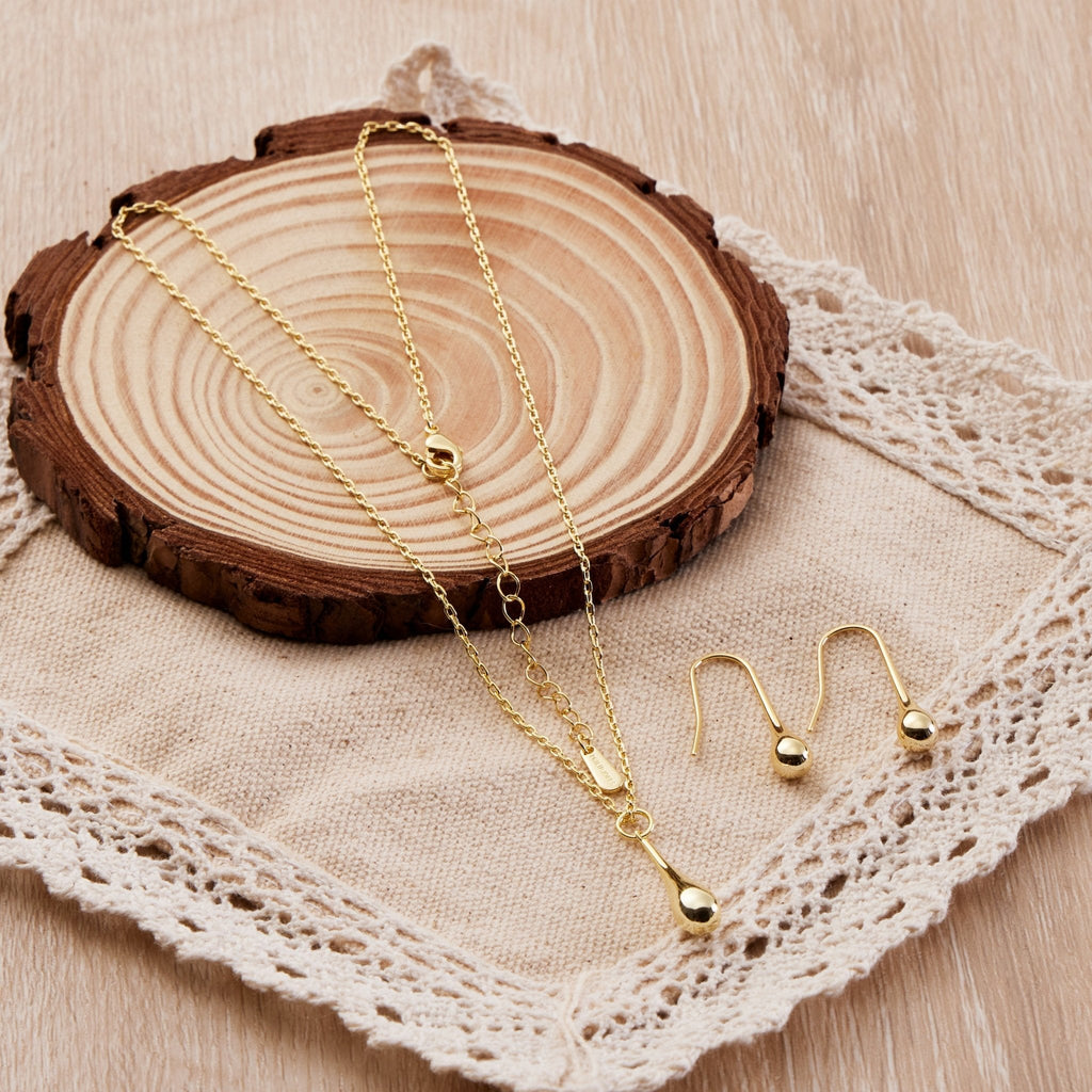 18k Gold Plated Teardrop Set