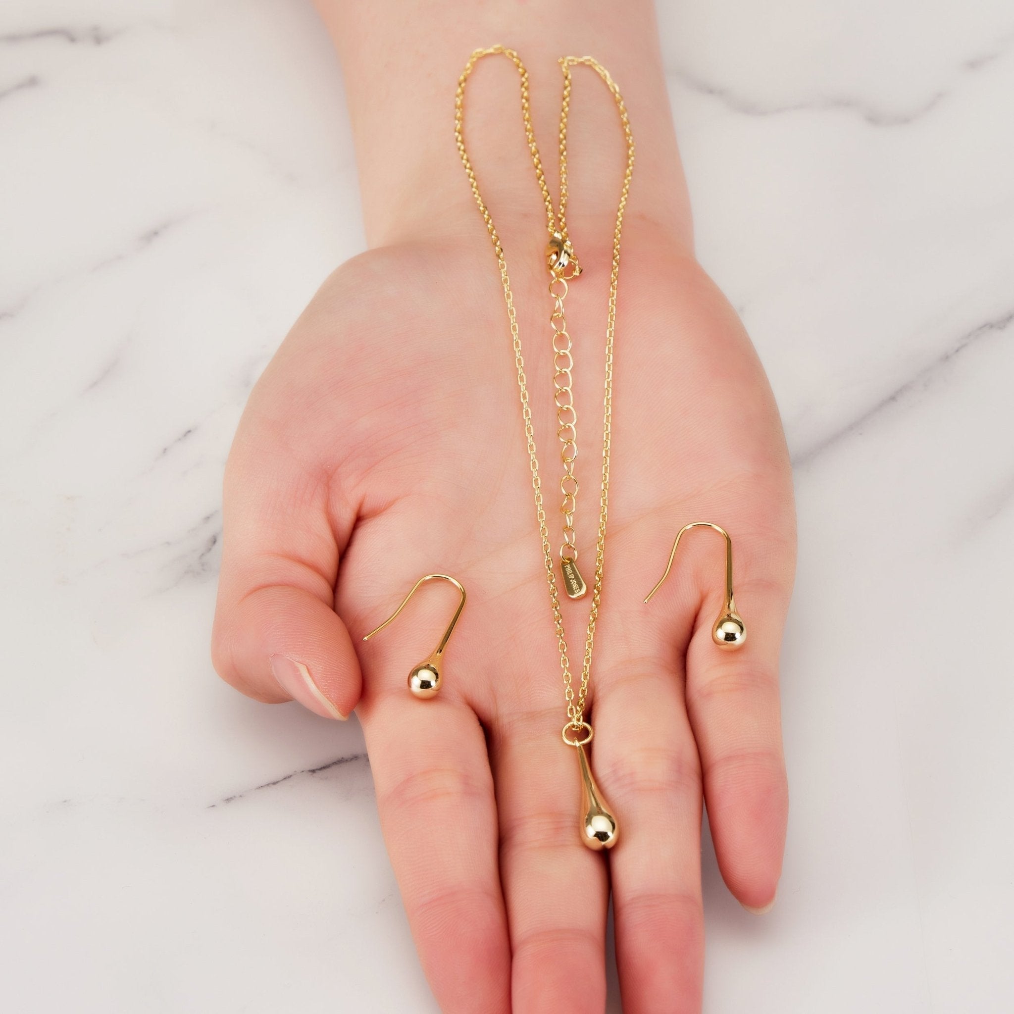 18k Gold Plated Teardrop Set