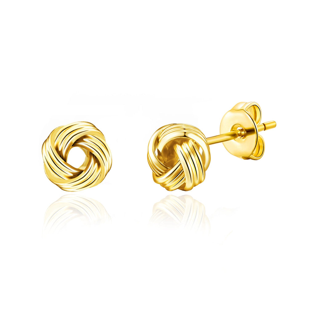 18k Gold Plated Love Knot Earrings with Quote Card