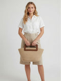 Women's Raffia Tote Bag, Handwoven Bag