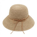 Stone Straw Bow Bucket Hat Raffia Beach Hat