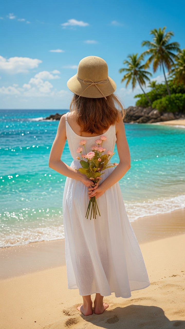 Stone Straw Bow Bucket Hat Raffia Beach Hat