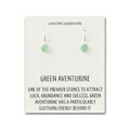 Green Aventurine Drop Earrings with Quote Card