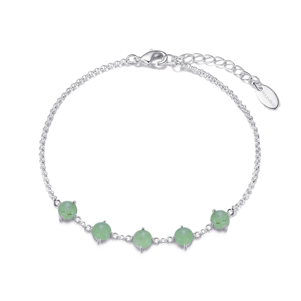 Green Aventurine Gemstone Bracelet with Quote Card