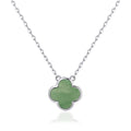 Green Aventurine Gemstone Clover Necklace