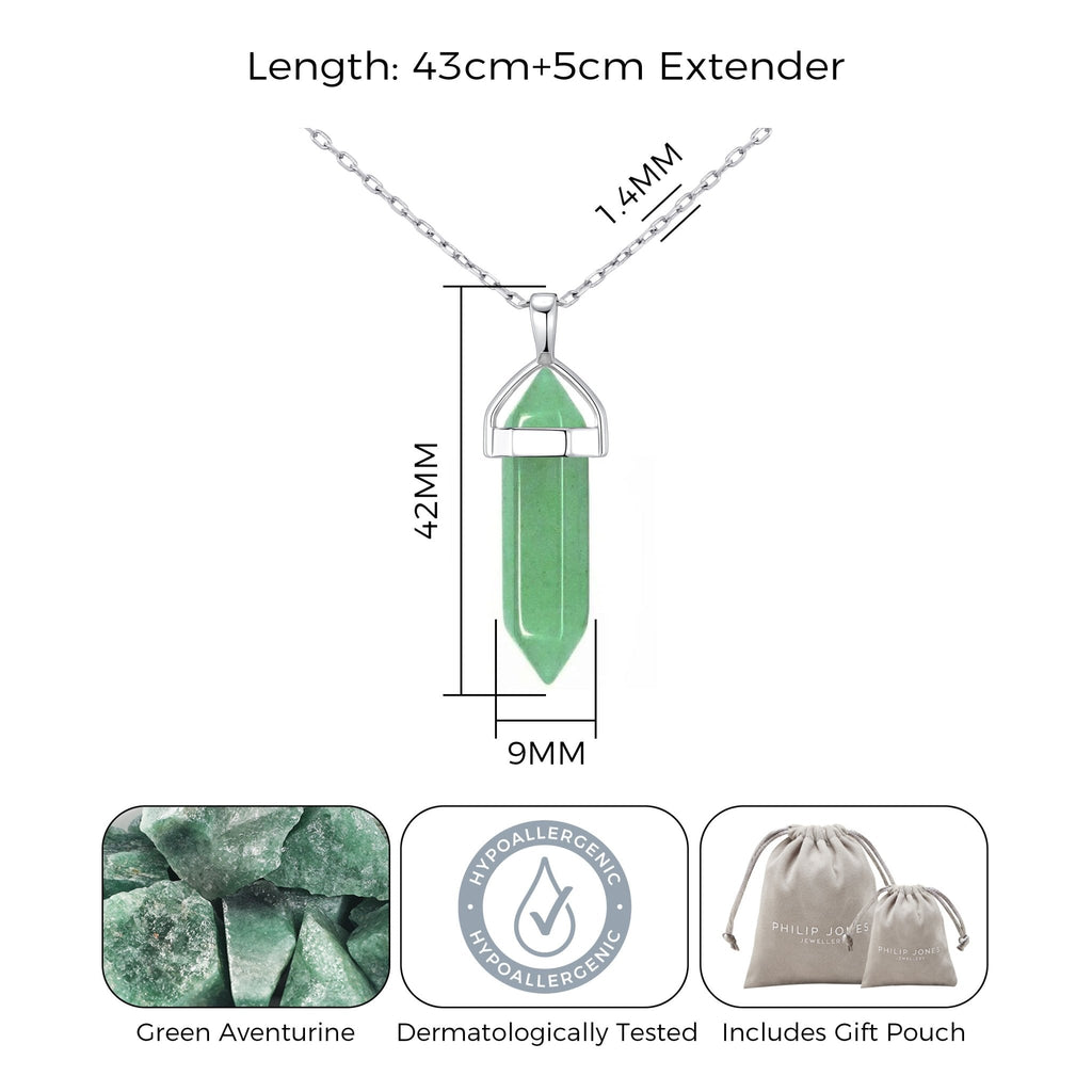 Green Aventurine Genuine Gemstone Necklace