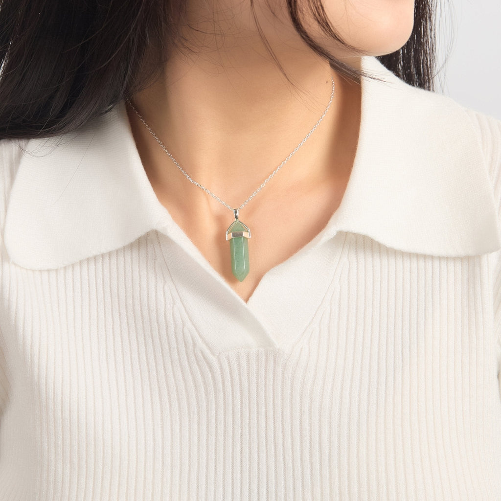 Green Aventurine Genuine Gemstone Necklace