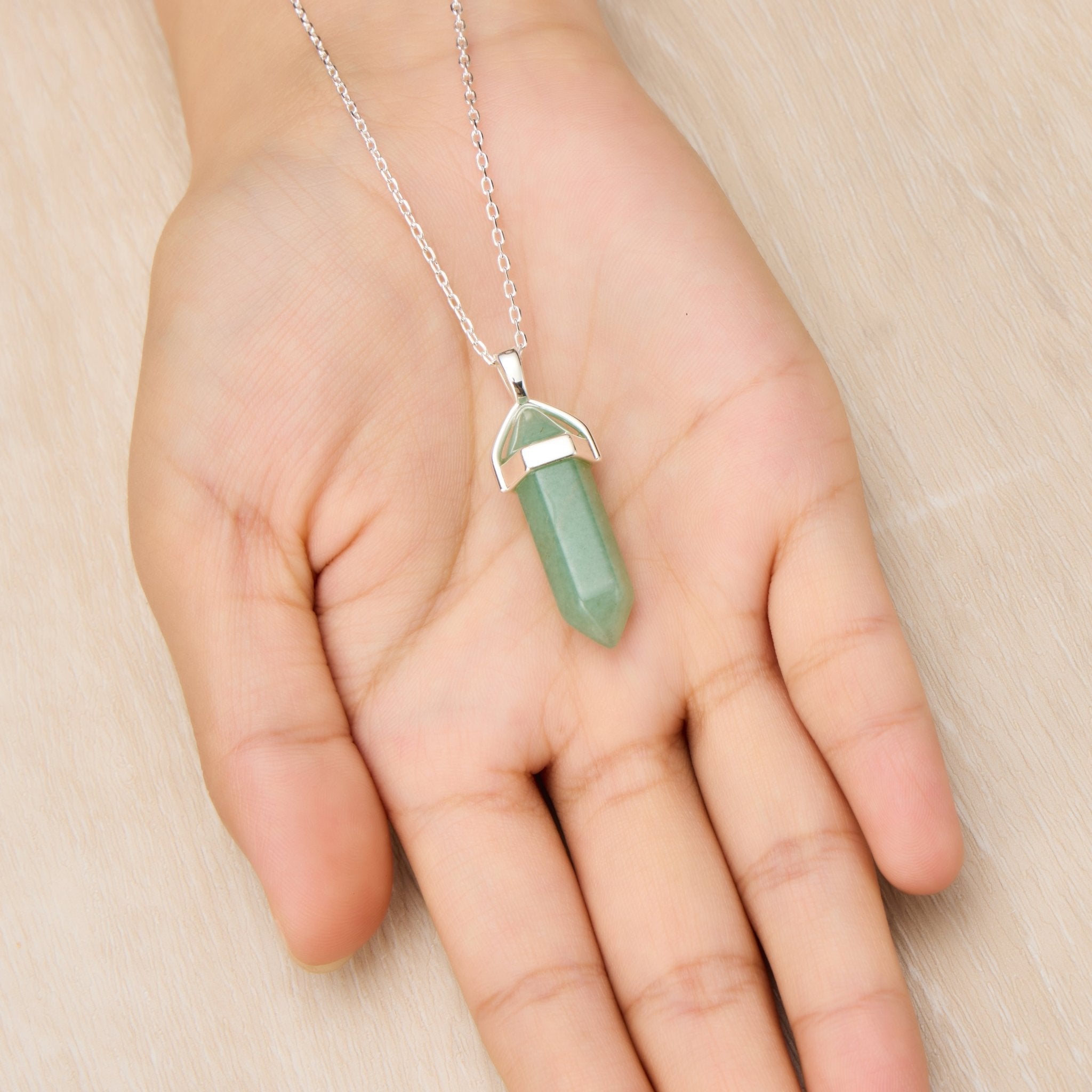 Green Aventurine Genuine Gemstone Necklace
