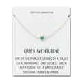Green Aventurine Heart Gemstone Bracelet with Quote Card Created with Zircondia® Crystals