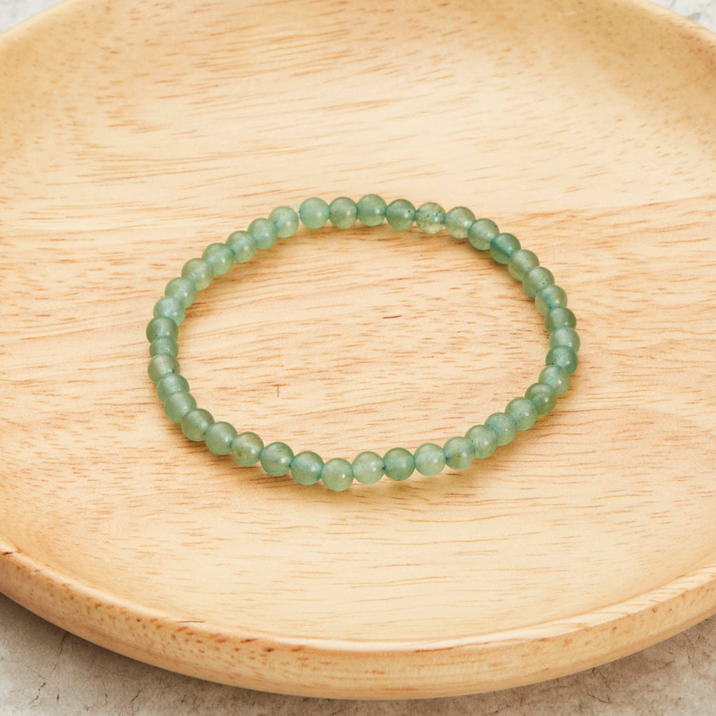Green Aventurine Mini Beaded Gemstone Stretch Bracelet