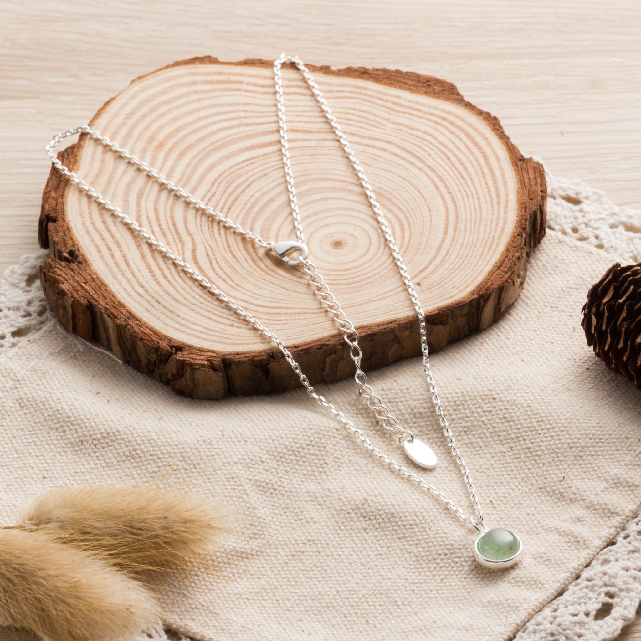 Green Aventurine Necklace with Quote Card