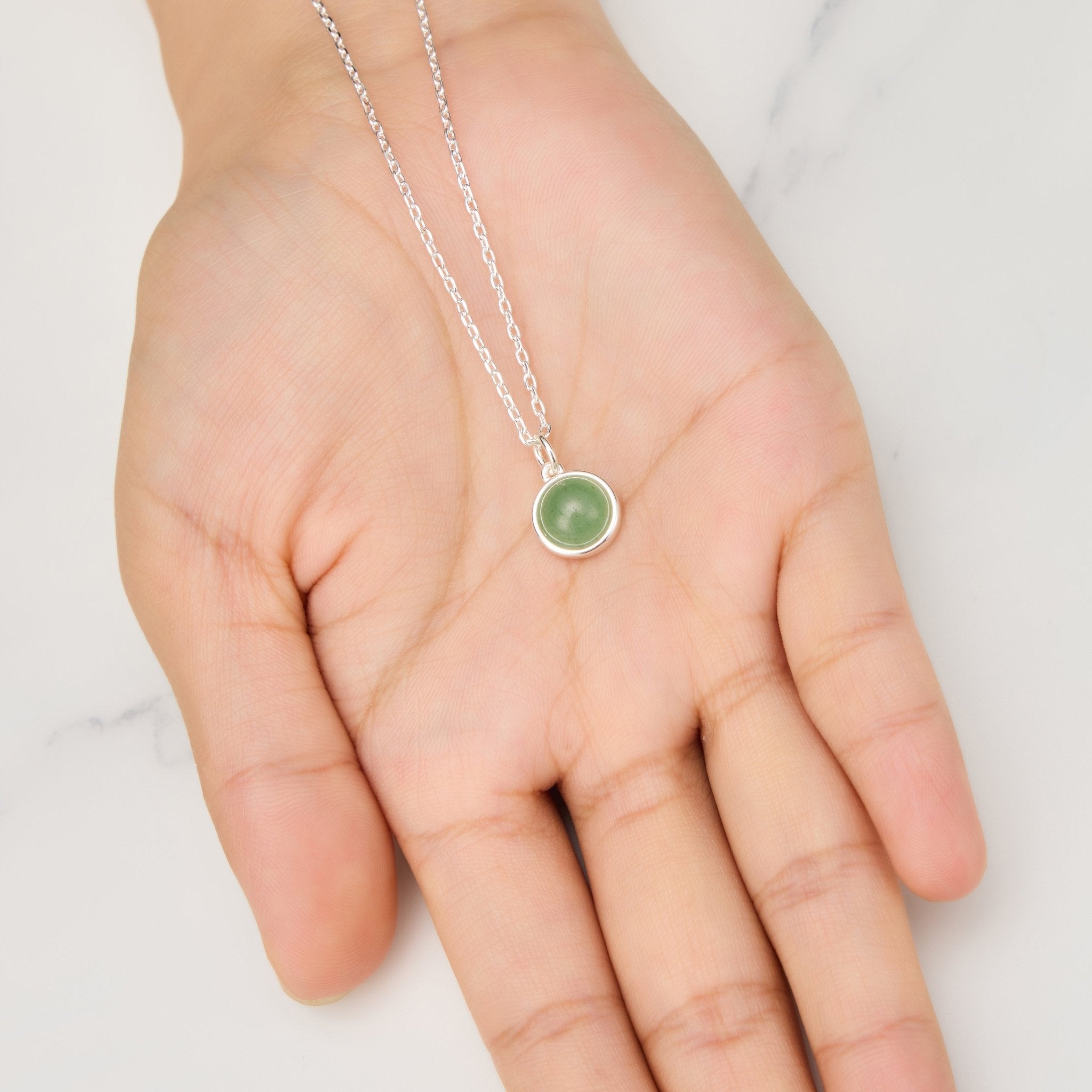 Green Aventurine Necklace with Quote Card