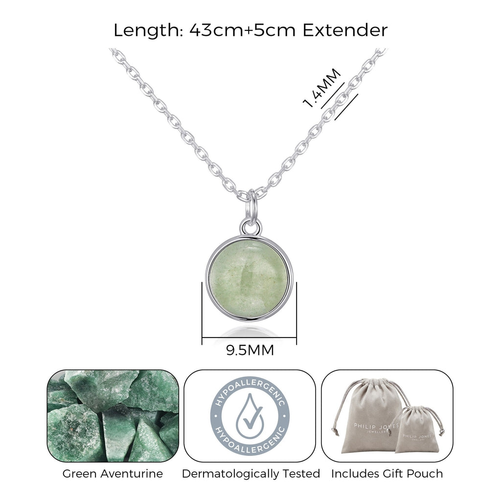 Green Aventurine Necklace with Quote Card