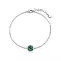 Green Crystal Anklet Created with Zircondia® Crystals