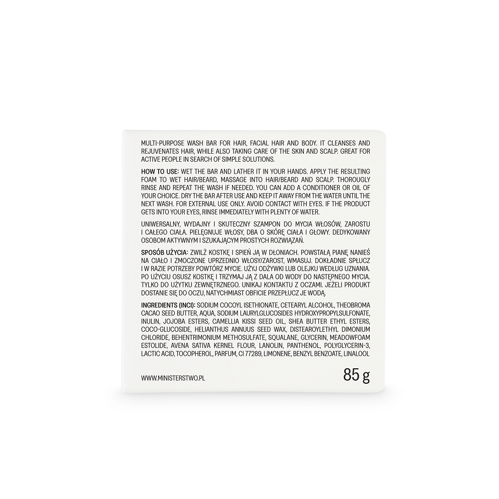 GREEN TEA: Washing Bar for body, hair & beard 85g