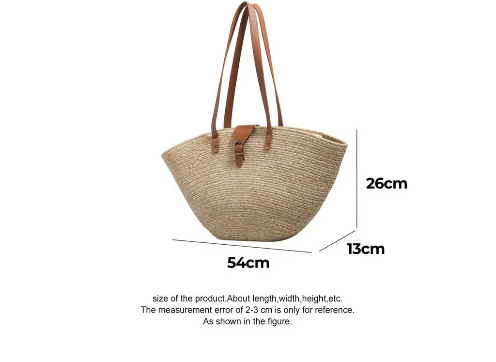 French Style Basket Bag Market Summer Straw Tote