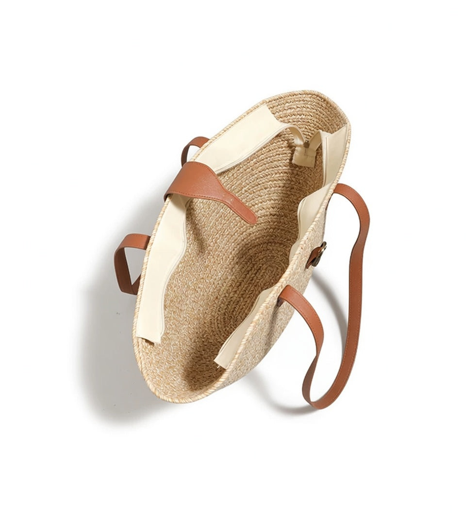 French Style Basket Bag Market Summer Straw Tote