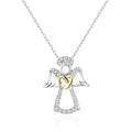 Guardian Angel Necklace Created with Zircondia® Crystals