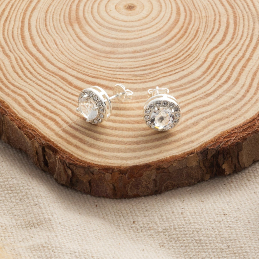 Halo Set Created with Zircondia® Crystals