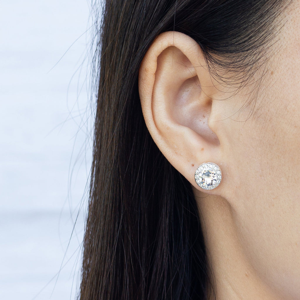 Halo Set Created with Zircondia® Crystals
