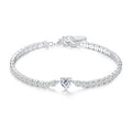 Heart Solitaire Tennis Bracelet Created with Zircondia® Crystals