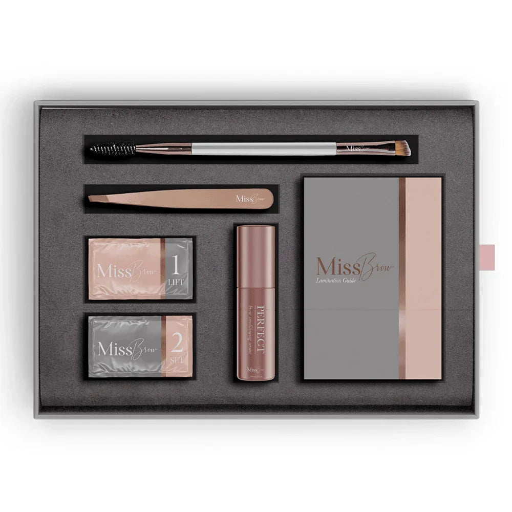 Home Brow Lamination Gift Set with Tools and Brow Care Serum - Miss Brow Kit