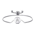 Initial Friendship Slider Bracelet Letter A Created with Zircondia® Crystals
