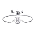 Initial Friendship Slider Bracelet Letter H Created with Zircondia® Crystals