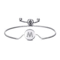 Initial Friendship Slider Bracelet Letter M Created with Zircondia® Crystals