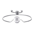 Initial Friendship Slider Bracelet Letter R Created with Zircondia® Crystals