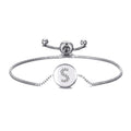 Initial Friendship Slider Bracelet Letter S Created with Zircondia® Crystals
