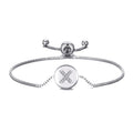 Initial Friendship Slider Bracelet Letter X Created with Zircondia® Crystals