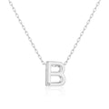 Initial Necklace Letter B Created with Zircondia® Crystals