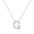Initial Necklace Letter G Created with Zircondia® Crystals