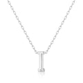 Initial Necklace Letter I Created with Zircondia® Crystals