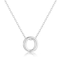 Initial Necklace Letter O Created with Zircondia® Crystals