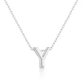 Initial Necklace Letter Y Created with Zircondia® Crystals