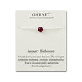 January (Garnet) Birthstone Anklet Created with Zircondia® Crystals