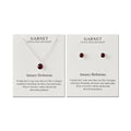 January (Garnet) Birthstone Necklace & Earrings Set Created with Zircondia® Crystals