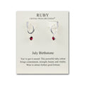 July Birthstone Hoop Earrings Created with Ruby Zircondia® Crystals